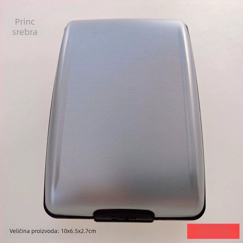 RFID aluminijski držač kartica Ruiyi — unisex, materijal: aluminijska legura + ABS + nehrđajući čelik, model: RFID aluminijski držač kartica, lansiranje proljeće 2024