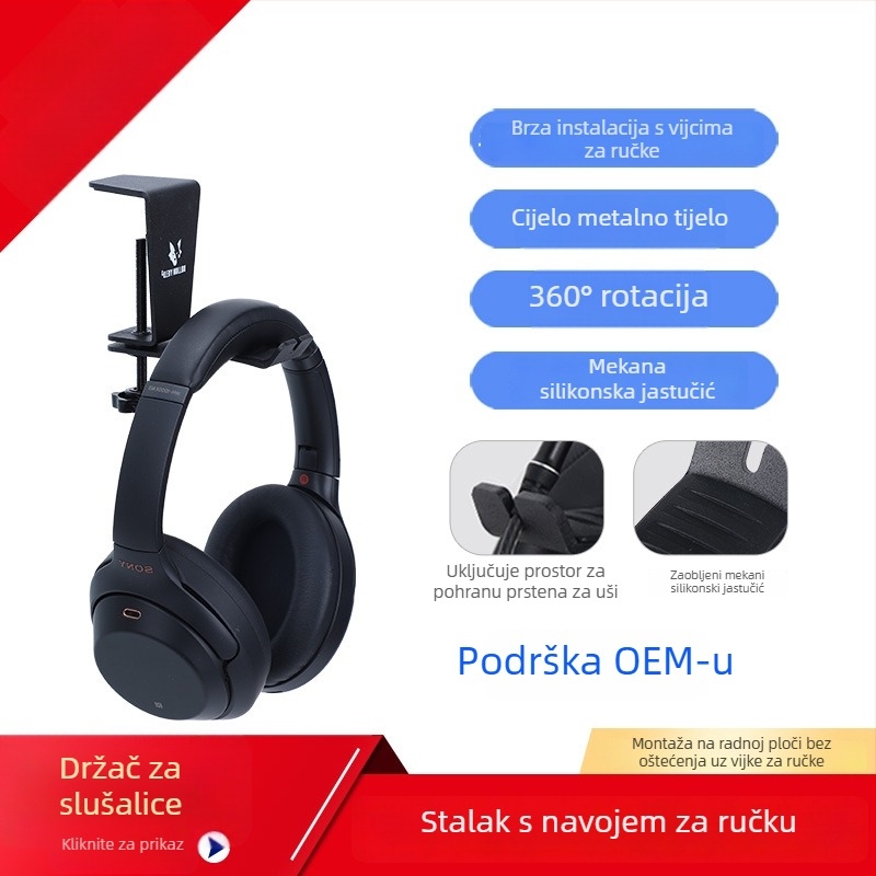 Three Hundred Acres TH stolni metalni okretni nosač za slušalice