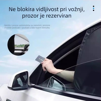 Tesla Model 3/Y – Potpuno zatamnjeno kemping sjenilo za prednje vjetrobransko staklo i bočne prozore, zaštita privatnosti