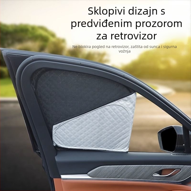 Tesla Model 3/Y – Potpuno zatamnjeno kemping sjenilo za prednje vjetrobransko staklo i bočne prozore, zaštita privatnosti