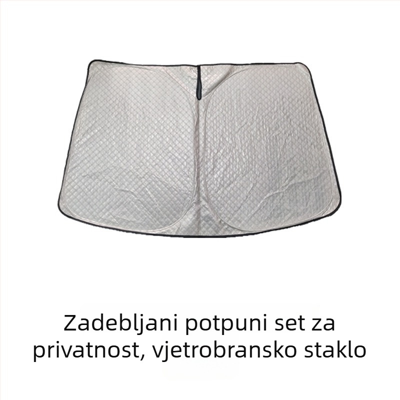 Tesla Model 3/Y – Potpuno zatamnjeno kemping sjenilo za prednje vjetrobransko staklo i bočne prozore, zaštita privatnosti