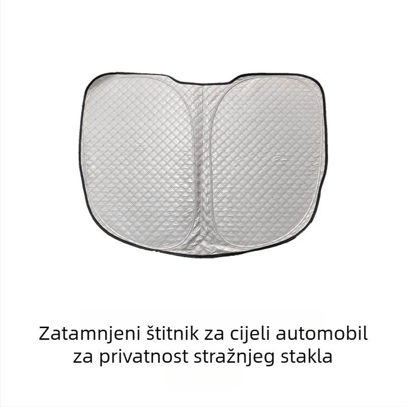 Tesla Model 3/Y – Potpuno zatamnjeno kemping sjenilo za prednje vjetrobransko staklo i bočne prozore, zaštita privatnosti
