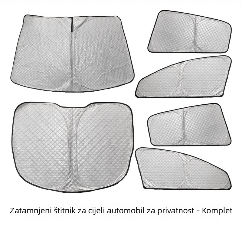 Tesla Model 3/Y – Potpuno zatamnjeno kemping sjenilo za prednje vjetrobransko staklo i bočne prozore, zaštita privatnosti