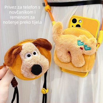Novčanik za mobitel s remenom, crossbody dizajn, Warm and Soft marka, podstavljeni unutarnji dio, stil zrela žena, materijal: drugo