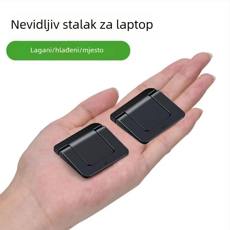 Nevidljivi nosač za prijenosno računalo, mini magnetska prenosna baza za hlađenje, aluminijska legura, model 0251, 62 g, sklopiva