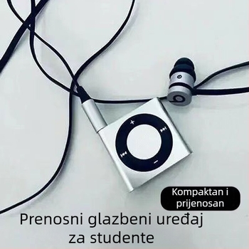 Mini prijenosni MP3 player za učenike - MP3 reprodukcija, vježbe engleskog slušanja, bez utora za proširenu karticu