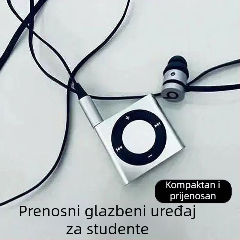 Mini prijenosni MP3 player za učenike - MP3 reprodukcija, vježbe engleskog slušanja, bez utora za proširenu karticu