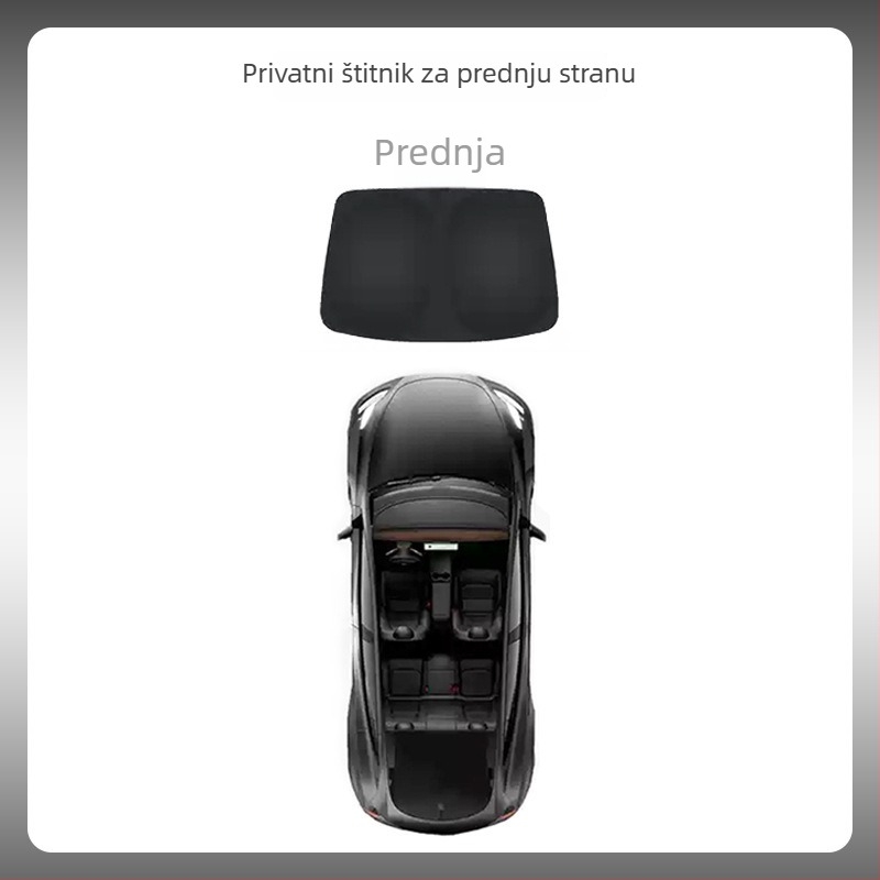 Privatni sunshade za bočne prozore Tesle Model Y i Model 3 — Oxford platno, snap-in montaža, mogućnost tiskanja logotipa