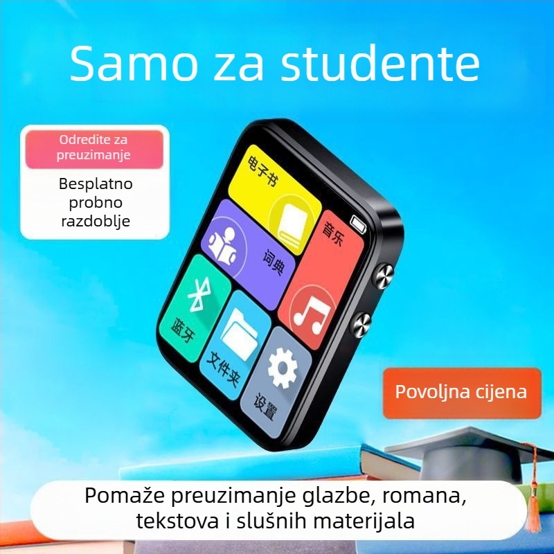 Bluetooth MP4 Walkman – MP3 player s dodirnim zaslonom i čitač elektroničkih knjiga