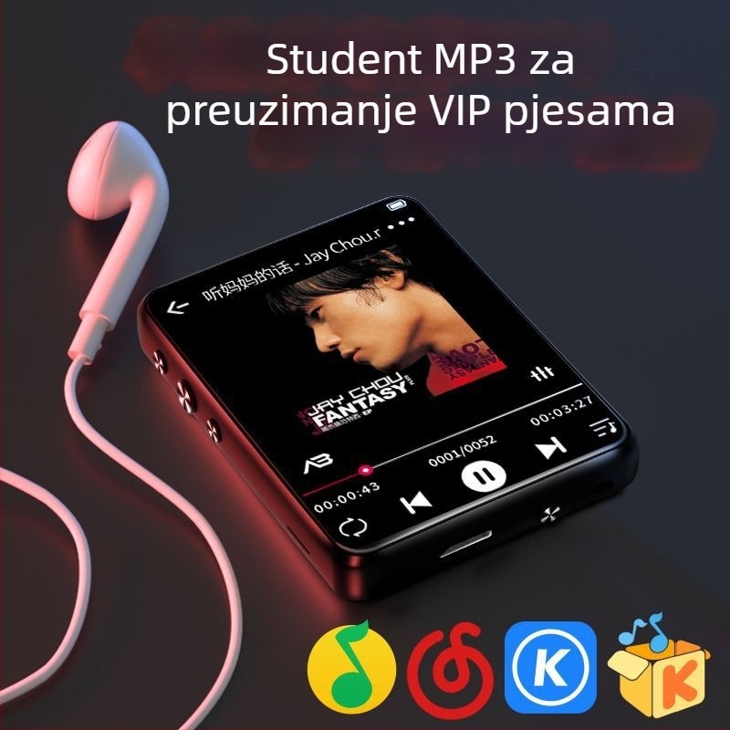 Bluetooth MP4 Walkman – MP3 player s dodirnim zaslonom i čitač elektroničkih knjiga
