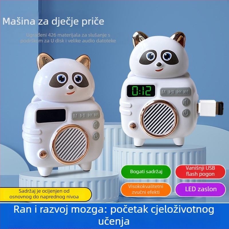 Stroj za ranu edukaciju djece s pričama i pjesmama (LCD zaslon, punjiva litijska baterija, MP3 reprodukcija, mogućnost preuzimanja sadržaja, 4–8 GB memorije)