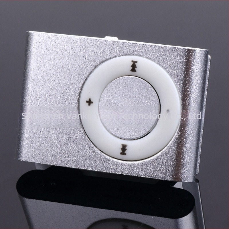 MP3 player bez zaslona s metalnim klipom, kompaktni sportski MP3 player s klipom, podrška TF kartici