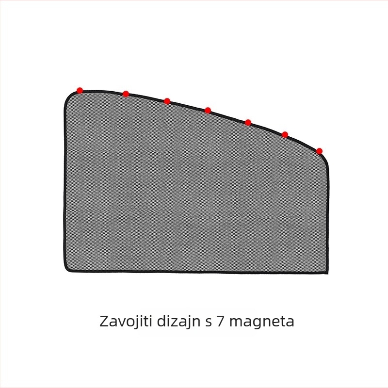 Automobilska mrežasta sjenila za prozor s magnetskim pričvršćivanjem – Poliester, Univerzalna kompatibilnost, Toplinska izolacija, Minimalistički stil
