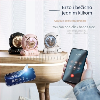 Bluetooth zvučnik s noćnim svjetlom i stolnom dekoracijom, 6 sati reprodukcije, TF kartica 32GB, USB-C punjenje, BT 5.0, domet 10 m