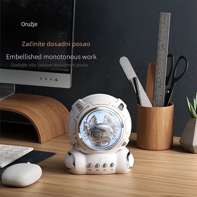 Bluetooth zvučnik s noćnim svjetlom i stolnom dekoracijom, 6 sati reprodukcije, TF kartica 32GB, USB-C punjenje, BT 5.0, domet 10 m