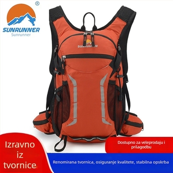 SUNRUNNER 20L ruksak za planinarenje i putovanja na otvorenom, lagani najlonski ruksak, naramenice s zrčenim jastukom, prozračan, vodootporan, odjeljak za suhe/mokre stvari, reflektirajući za noćnu sigurnost, SOS zviždaljka