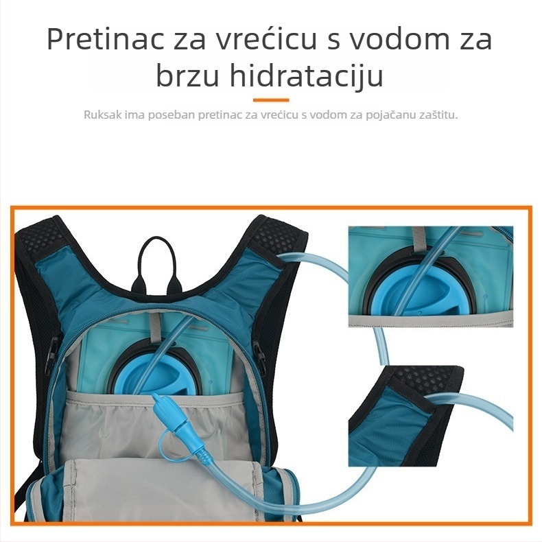 SUNRUNNER 20L ruksak za planinarenje i putovanja na otvorenom, lagani najlonski ruksak, naramenice s zrčenim jastukom, prozračan, vodootporan, odjeljak za suhe/mokre stvari, reflektirajući za noćnu sigurnost, SOS zviždaljka