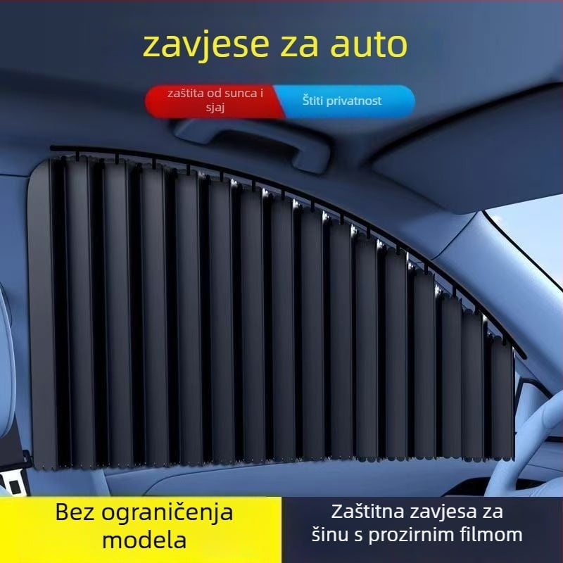 Auto zavjesa za bočno staklo s magnetskim ugradom, PMMA materijal, za namijenjena vozila