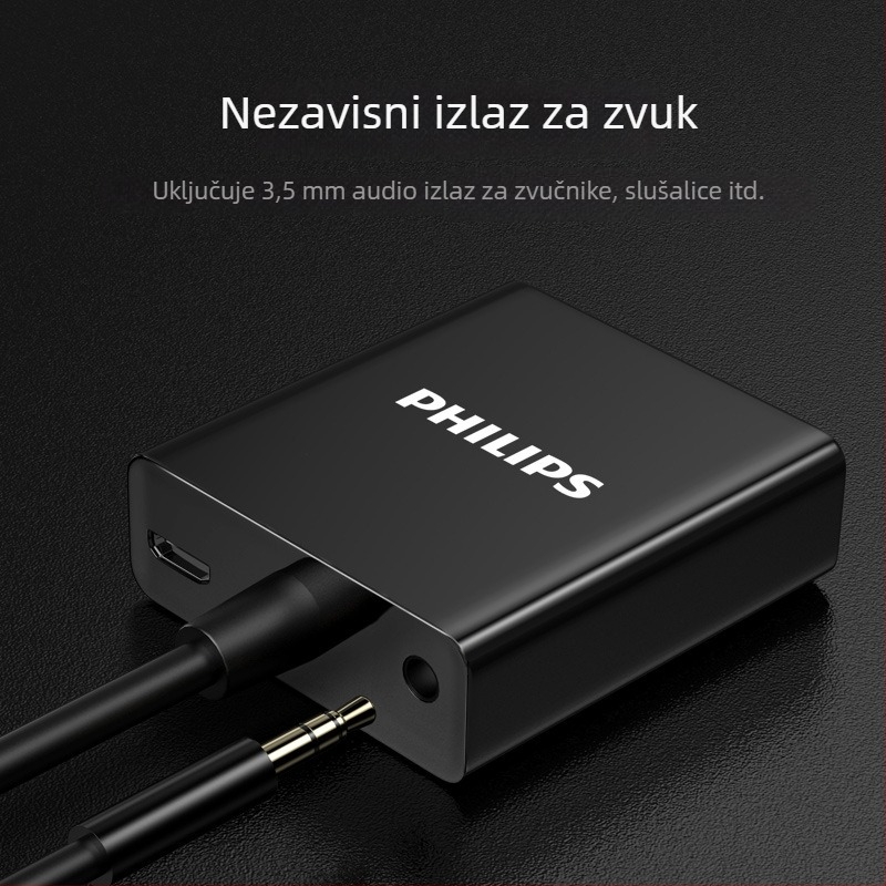 HDMI na VGA adapter sa zvukom, Philips model SWR1620A/93, kabel s bakrenim jezgrom 0.15 m