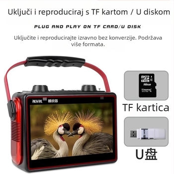 Prijenosni zvučnik za kvadratni ples sa zaslonom, Bluetooth 4.0, USB, 32GB pohrane, karaoke funkcija