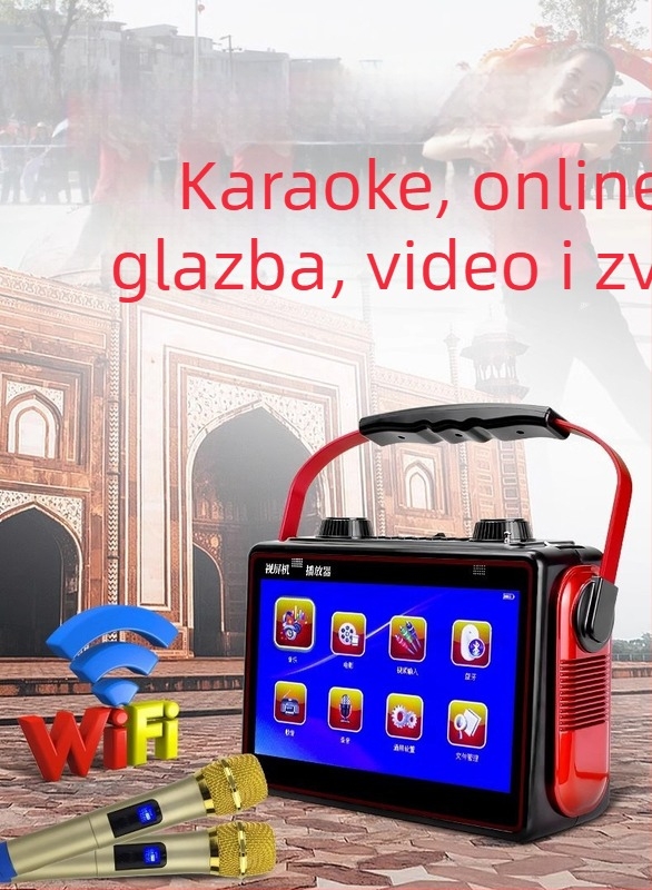 Prijenosni zvučnik za kvadratni ples sa zaslonom, Bluetooth 4.0, USB, 32GB pohrane, karaoke funkcija