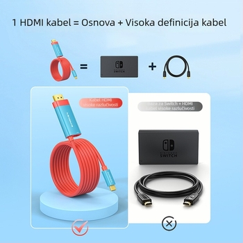 Kabel Type-C na HDMI, 4K kompatibilan, duljina 2 m, LT8711UXD čip, jezgro od cínovanog bakra, model AD062/AD061