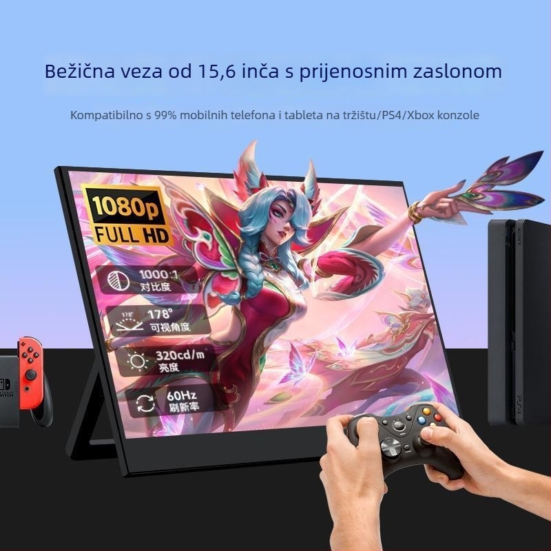 Bežični prijenosni zaslon za projekciju - 480p - 128 MB memorije - Wi-Fi - dodirni zaslon