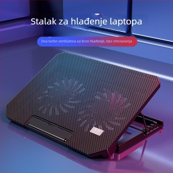 Nossi S200C hladnjak za prijenosno računalo s dva ventilatora, zračno hlađenje, metalna mreža