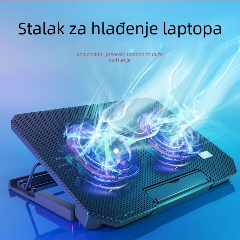 Nossi S200C hladnjak za prijenosno računalo s dva ventilatora, zračno hlađenje, metalna mreža