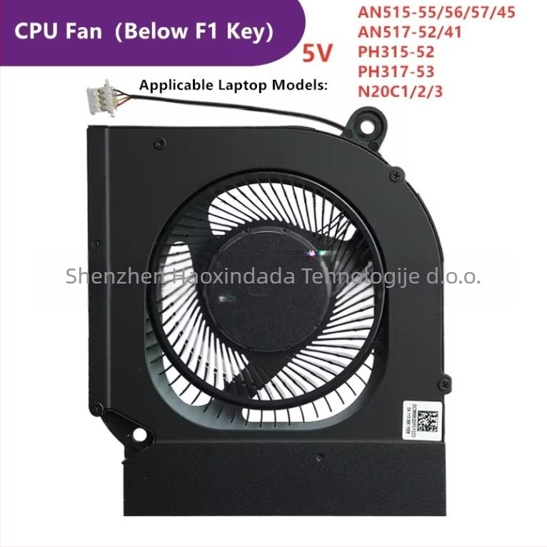 Hlađenje za Acer prijenosno računalo An515-55, An517-52, PH317-53, PH315-52 – 1 ventilator