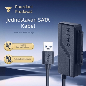 USB-SATA adapter kabel, JMS578 kontroler, 50 cm dužine, SATA sučelje, 480 Mbps