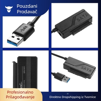 USB-SATA adapter kabel, JMS578 kontroler, 50 cm dužine, SATA sučelje, 480 Mbps