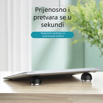 Univerzalni nosač za laptop — kompaktni gljivasti dizajn, aluminijska legura + silikon, 33 g