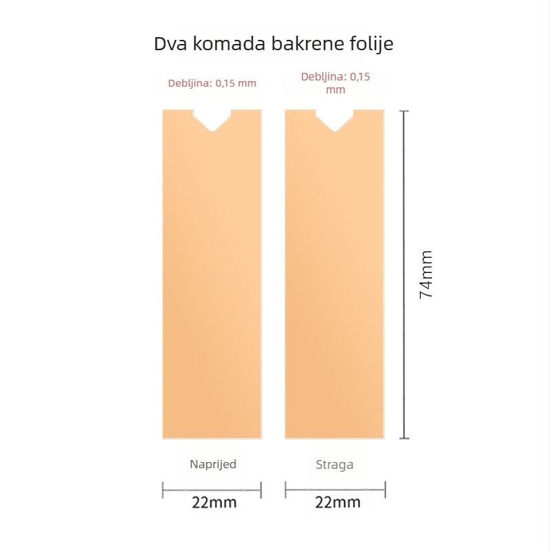 JEYI Jiayi M.2 NVMe hladnjak za hlađenje - bakrena folija, grafen; za M.2 SSD i memoriju prijenosnog računala; tip hladnjaka; 3 godine radnog vijeka