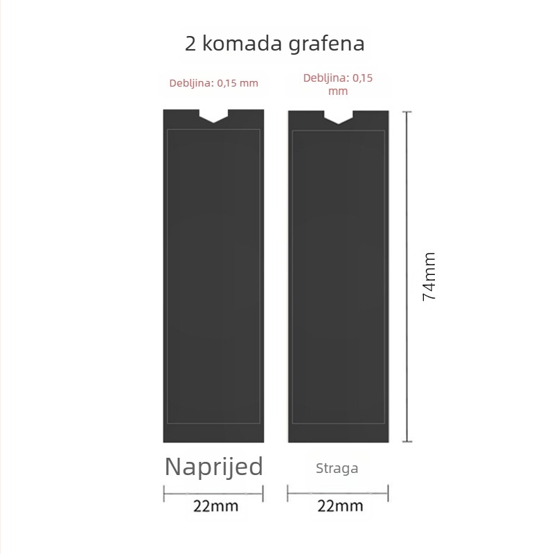 JEYI Jiayi M.2 NVMe hladnjak za hlađenje - bakrena folija, grafen; za M.2 SSD i memoriju prijenosnog računala; tip hladnjaka; 3 godine radnog vijeka