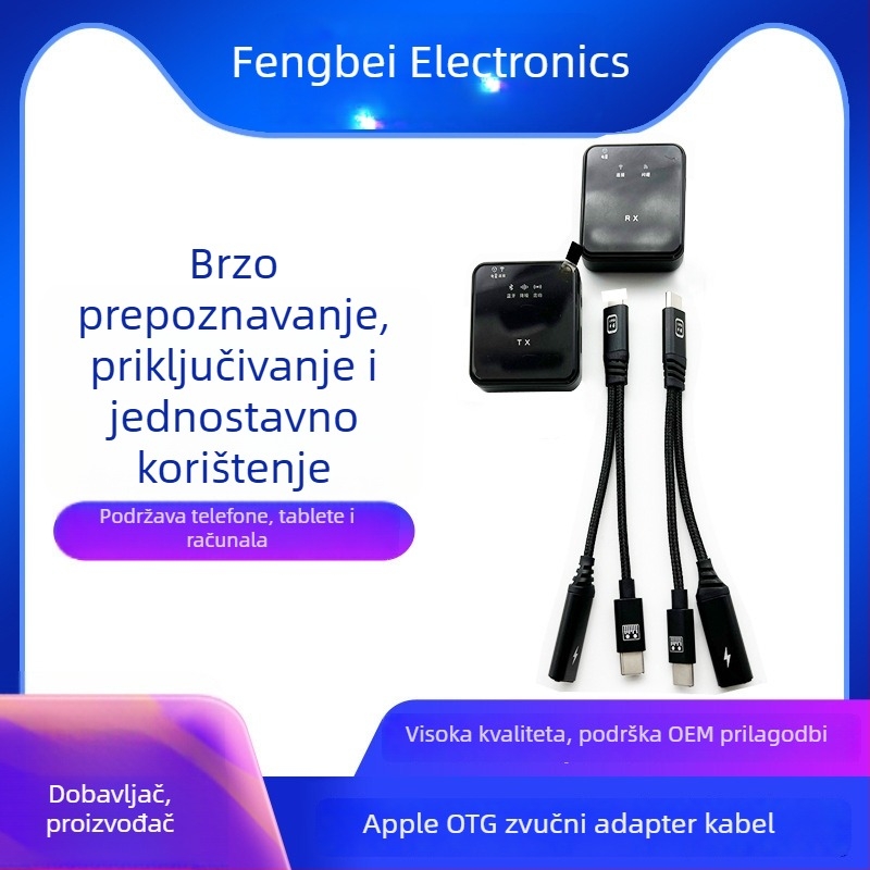 Type-C OTG patch kabel s dvokanalnom podrškom, 1:2 razdjelom i brzim punjenjem