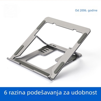 Sklopivi aluminijski držač za prijenosno računalo N24 – podesiv, zračno hlađenje, do 100W