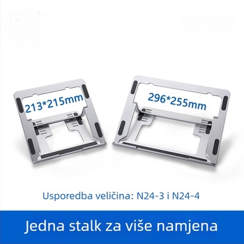 Sklopivi aluminijski držač za prijenosno računalo N24 – podesiv, zračno hlađenje, do 100W