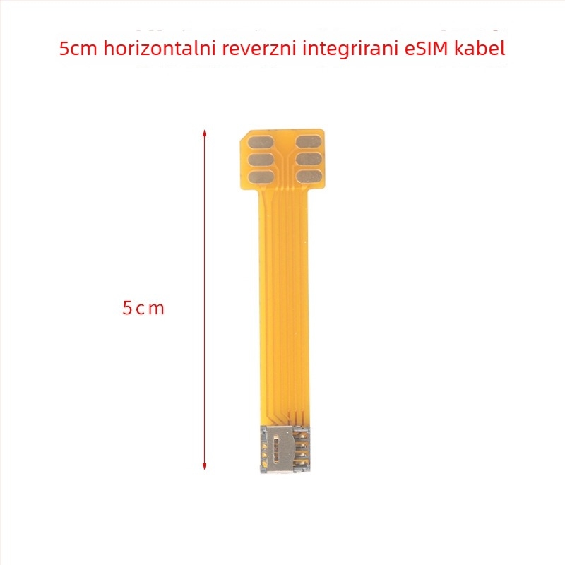 Vanjska ploča adaptera s patch kabelom za konverziju 5×6 čipa u SIM, bez zavarivanja, integrirani kabel