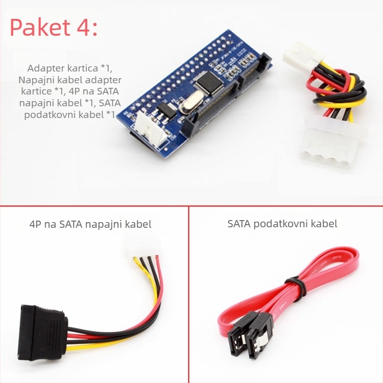 IDE–SATA adapter kabel za tvrde diskove i optičke pogone — Huagu; Tip: IDE–SATA adapter kabel; OEM dostupan; Namijenjeno računalnim perifernijama