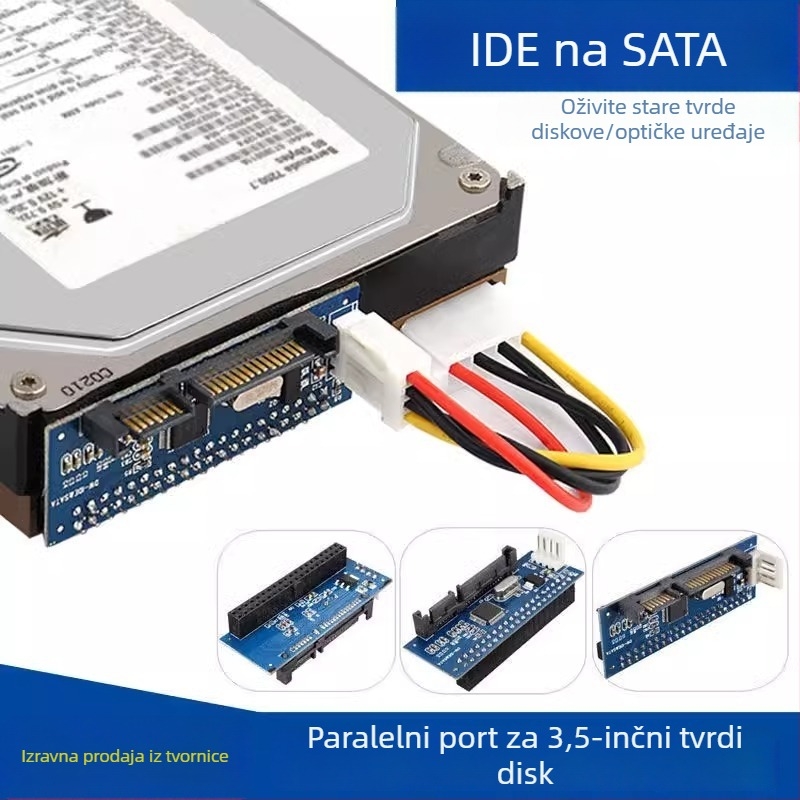 IDE–SATA adapter kabel za tvrde diskove i optičke pogone — Huagu; Tip: IDE–SATA adapter kabel; OEM dostupan; Namijenjeno računalnim perifernijama