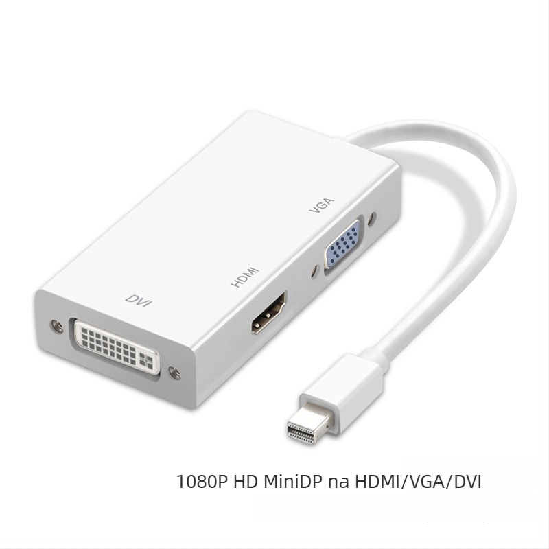 Mini DisplayPort na HDMI, VGA i DVI 3-u-1 adapter kabel, duljina 0,2 m, bakreno jezgro