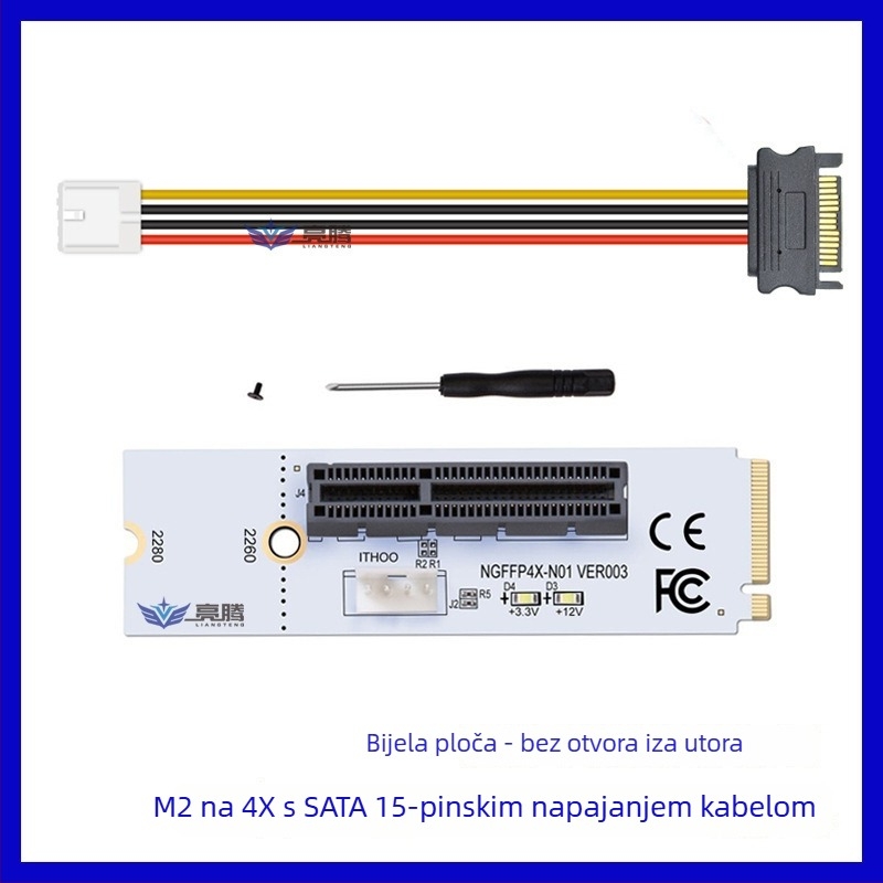LUOJING Ngffp4x-n02 M.2 Key M na PCIe NVMe adapter s LED NGFF 4x signalom
