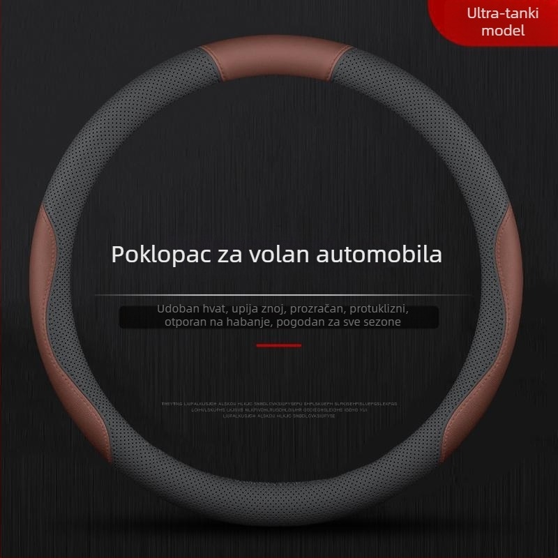 Navlaka za volan od Nappa antibakterijske kože, sportski stil, univerzalna instalacija, za sve sezone
