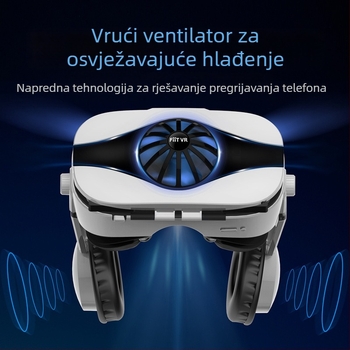 VR naočale s ventilatorom, 4D sve-u-jednom AR headset za igre i gledanje videa; nosive na glavi, upravljanje gumbom, bez kamere, bez baterije