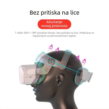 Fiitvr Elite T2 Power VR headset – ABS kućište, baterija 5200mAh, zamjenjivi remen za glavu, nosački dizajn na glavi, kompatibilno s Oculus Quest 2