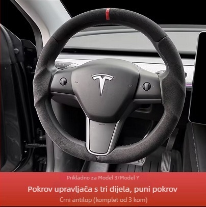 Trodijelni pokrov volana za Tesla Model Y i Model 3, univerzalni modifikacijski dodatak za sve sezone