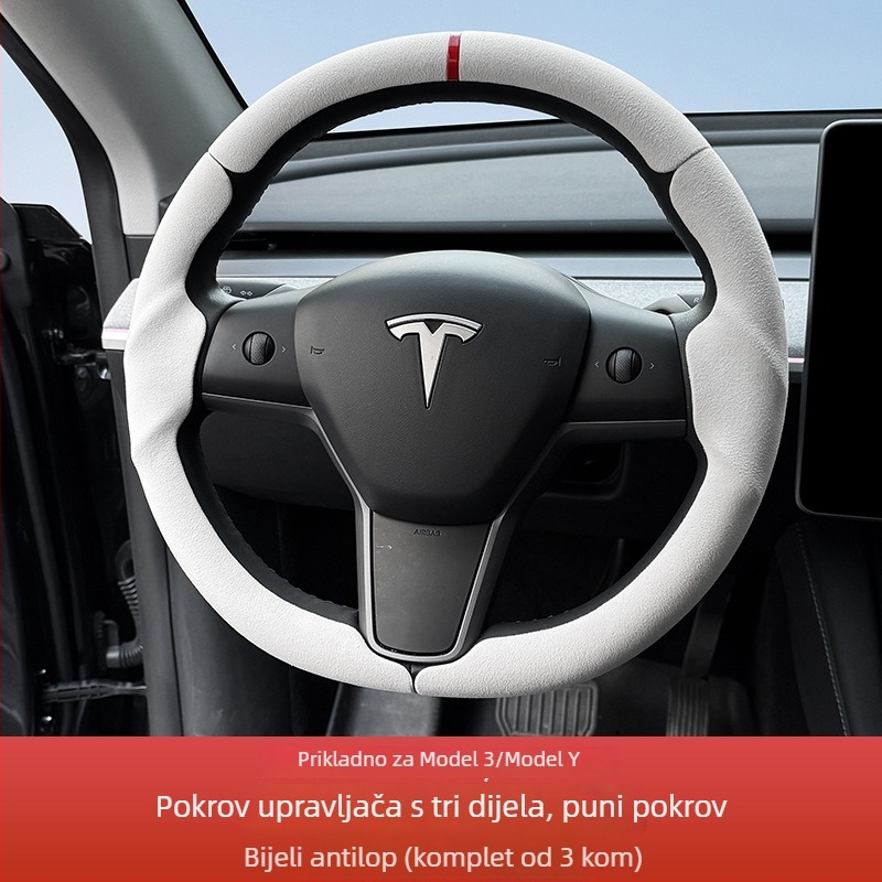 Trodijelni pokrov volana za Tesla Model Y i Model 3, univerzalni modifikacijski dodatak za sve sezone
