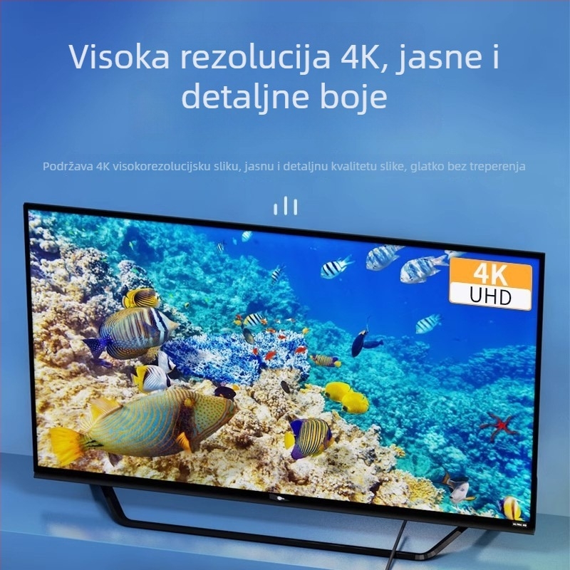 DP to HDMI adapter, aluminijska legura, 4K pretvarač, DP sučelje, visoko kvalitetan čip