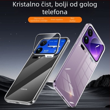 Zaštitna maska za Xiaomi 17 Pro Max s prozirnim lećnim kristalom i integriranim stalakom, otpornost na pad
